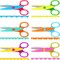 6 Pairs of Decorative Edge Scissors, Zig Zag Scissors, Craft Scissors for DIY Lovers, Safety Scissors for Decorative Paper Cutting, DIY, Photo Trimming, Scrapbook, Children's Intelligence Development